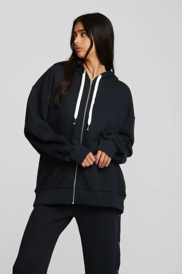 Cheap Zuma Cotton Terry Zip Up Hoodie Women Outerwear | Loungewear