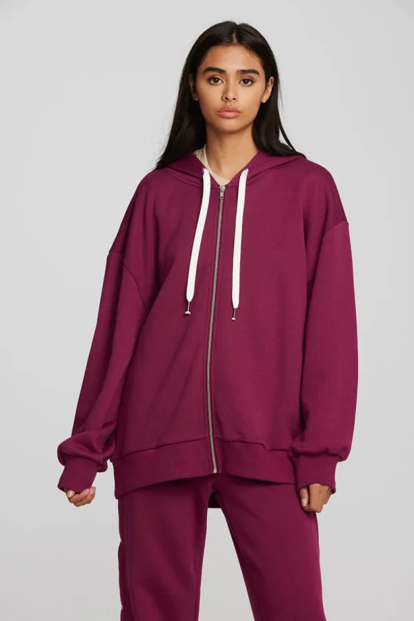 Discount Zuma Cotton Terry Zip Up Hoodie Women Outerwear | Tops