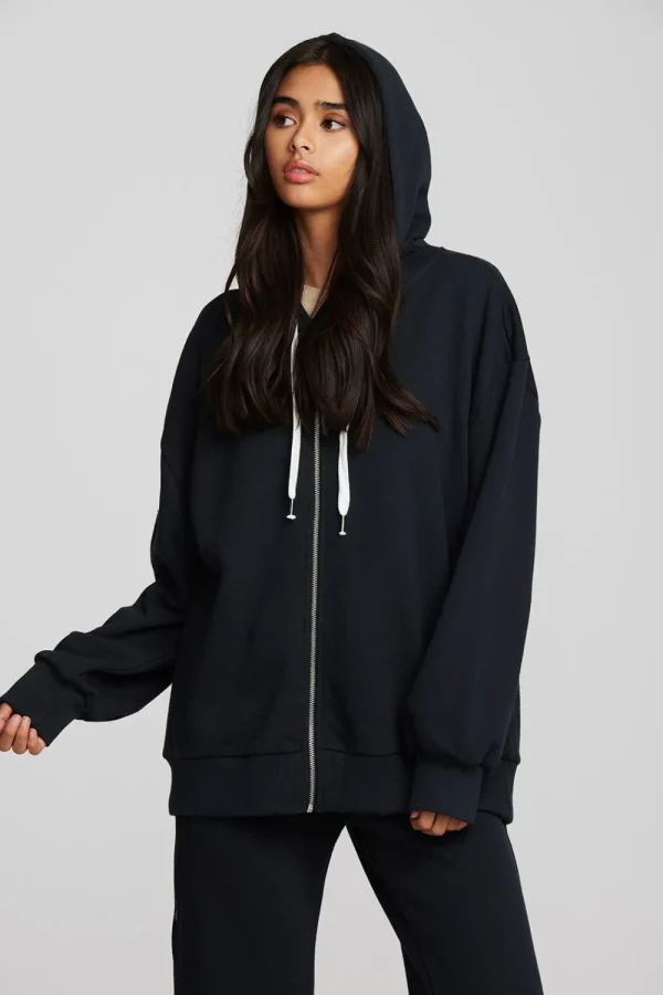 Cheap Zuma Cotton Terry Zip Up Hoodie Women Outerwear | Loungewear
