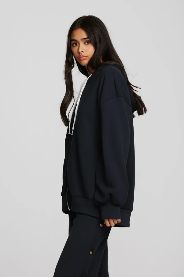 Cheap Zuma Cotton Terry Zip Up Hoodie Women Outerwear | Loungewear