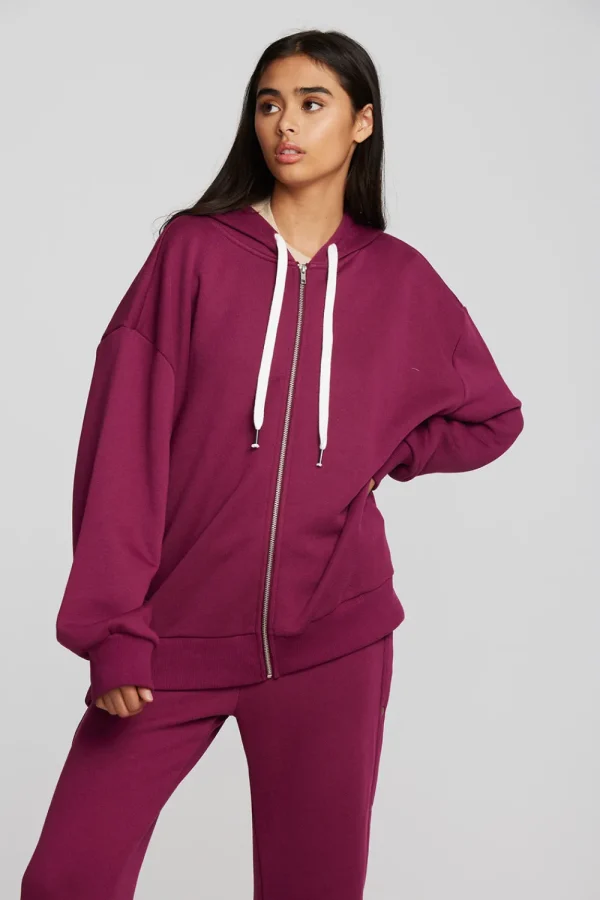 Discount Zuma Cotton Terry Zip Up Hoodie Women Outerwear | Tops