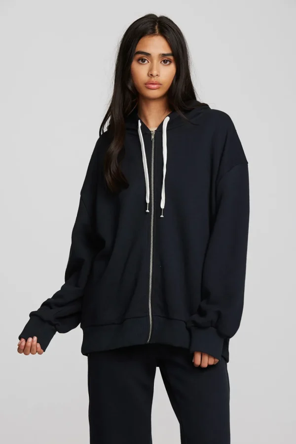 Cheap Zuma Cotton Terry Zip Up Hoodie Women Outerwear | Loungewear