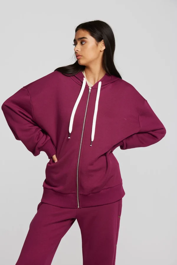 Discount Zuma Cotton Terry Zip Up Hoodie Women Outerwear | Tops
