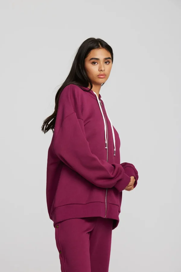 Discount Zuma Cotton Terry Zip Up Hoodie Women Outerwear | Tops