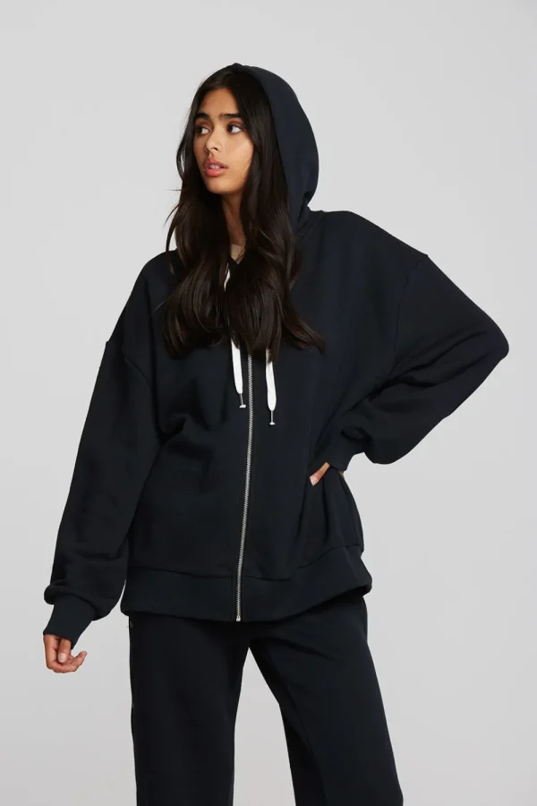 Cheap Zuma Cotton Terry Zip Up Hoodie Women Outerwear | Loungewear