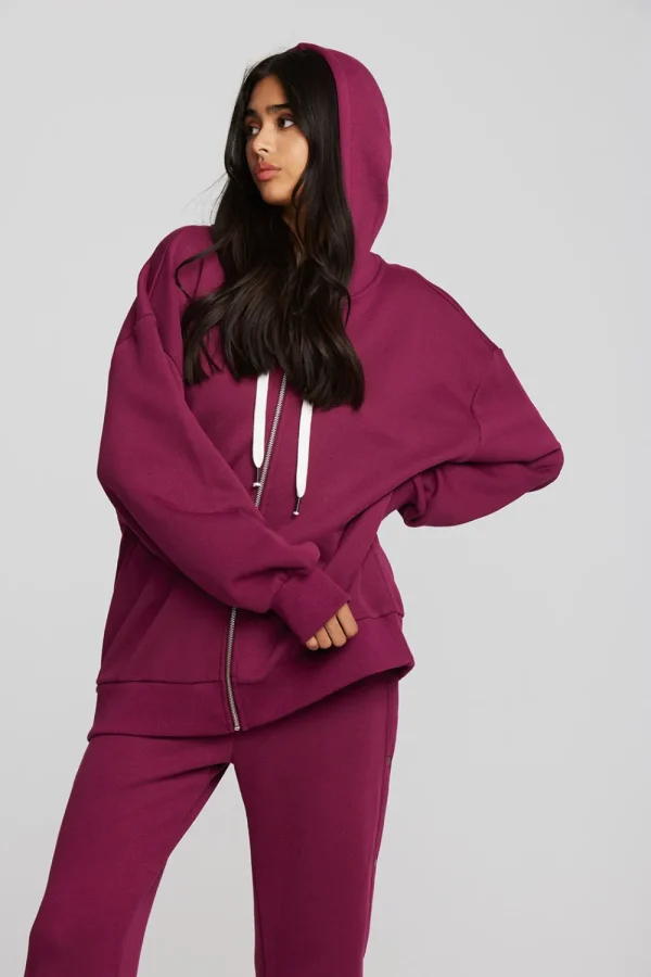 Discount Zuma Cotton Terry Zip Up Hoodie Women Outerwear | Tops